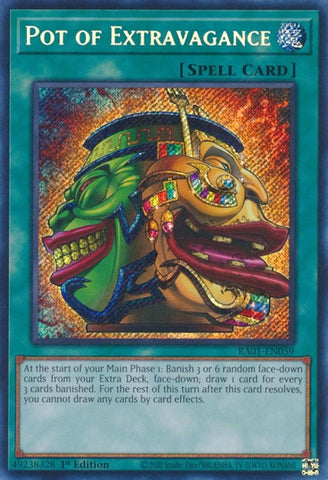 Pot of Extravagance Secret Rare (RA01-EN059) [RA01]