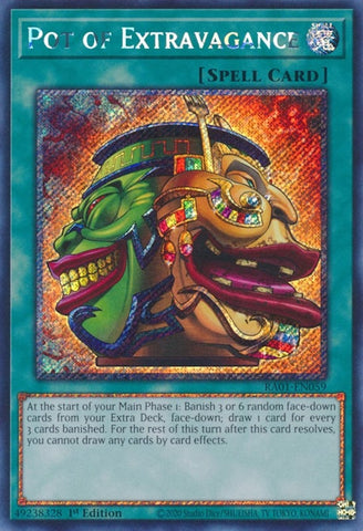 Pot of Extravagance Platinum Secret Rare (RA01-EN059) [RA01]