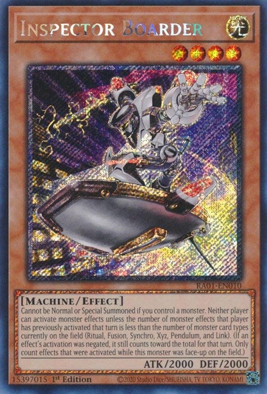 Inspector Boarder Platinum Secret Rare (RA01-EN010) [RA01]