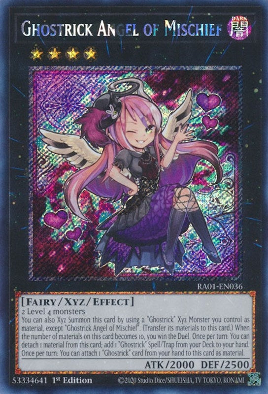 Ghostrick Angel of Mischief Platinum Secret Rare (RA01-EN036) [RA01]