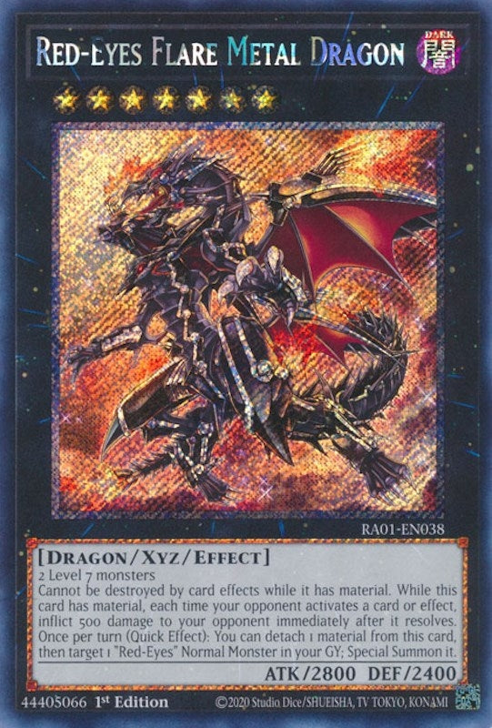 Red Eyes Flare Metal Dragon Platinum Secret Rare (RA01-EN038) [RA01]