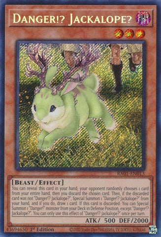 Danger Jackalope Secret Rare (RA01-EN013) [RA01]