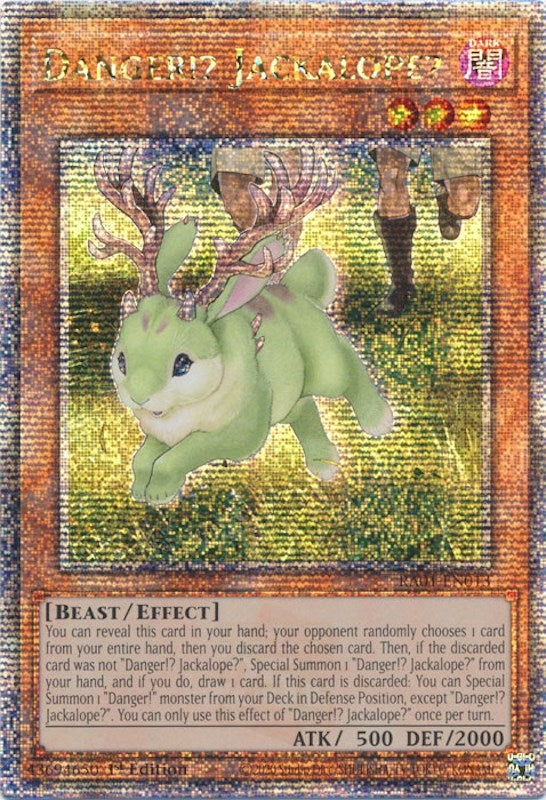 Danger Jackalope Quarter Century Secret Rare (RA01-EN013) [RA01]