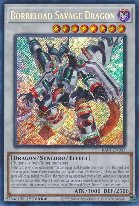 Borreload Savage Dragon Secret Rare (RA01-EN033) [RA01]