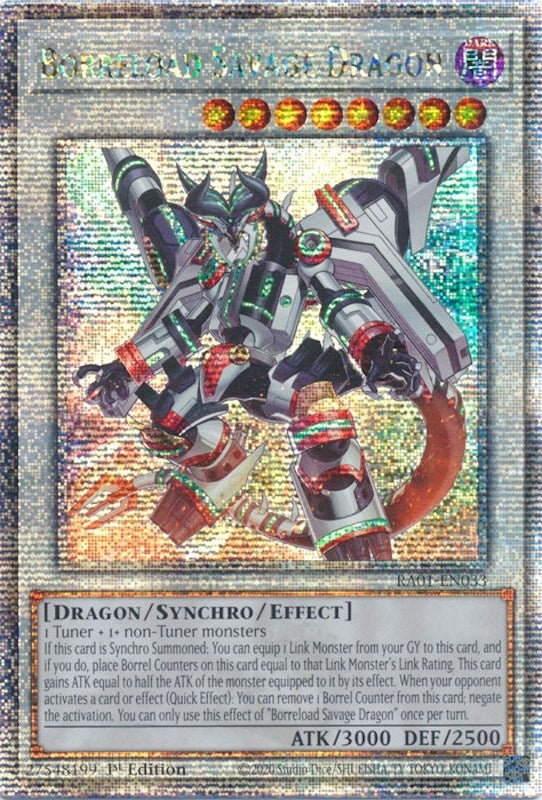 Borreload Savage Dragon Quarter Century Secret Rare (RA01-EN033) [RA01]