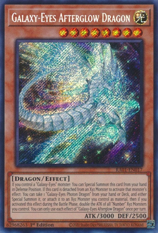 Galaxy Eyes Afterglow Dragon Secret Rare (RA01-EN017) [RA01]