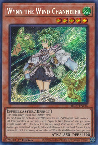 Wynn the Wind Channeler Secret Rare (RA01-EN018) [RA01]