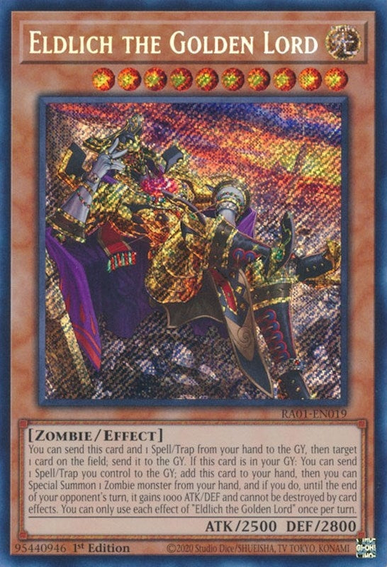 Eldlich the Golden Lord Alternate Art Secret Rare (RA01-EN019) [RA01]