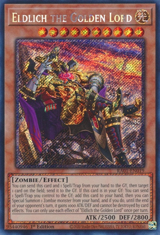 Eldlich the Golden Lord Alternate Art Platinum Secret Rare (RA01-EN019) [RA01]