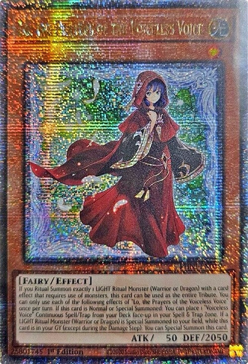 Lo the Prayers of the Voiceless Voice Quarter Century Secret Rare (PHNI-EN019) [PHNI]