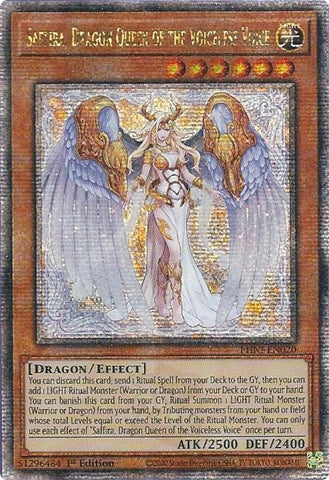 Saffira Dragon Queen of the Voiceless Voice Quarter Century Secret Rare (PHNI-EN020) [PHNI]