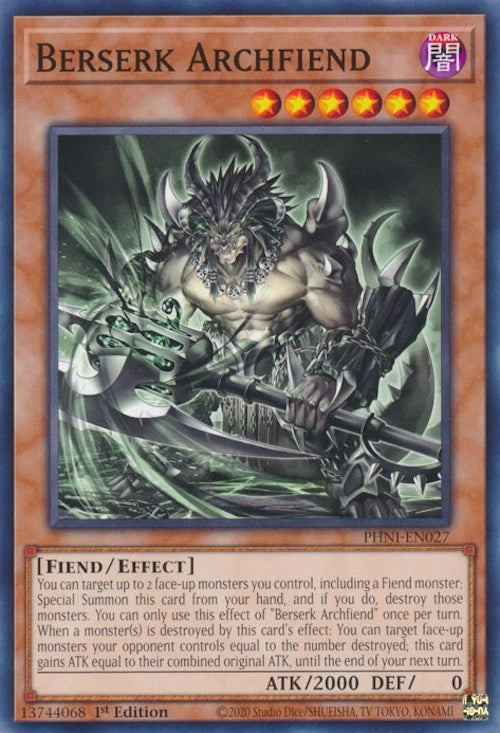 berserk archfiend (PHNI-EN027) [PHNI]