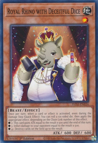 royal rhino with deceitful dice (PHNI-EN036) [PHNI]