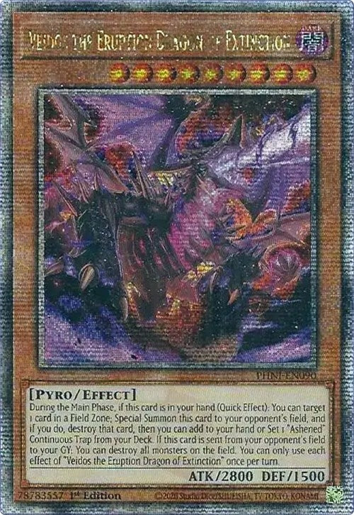 Veidos the Eruption Dragon of Extinction Quarter Century Secret Rare (PHNI-EN090) [PHNI]