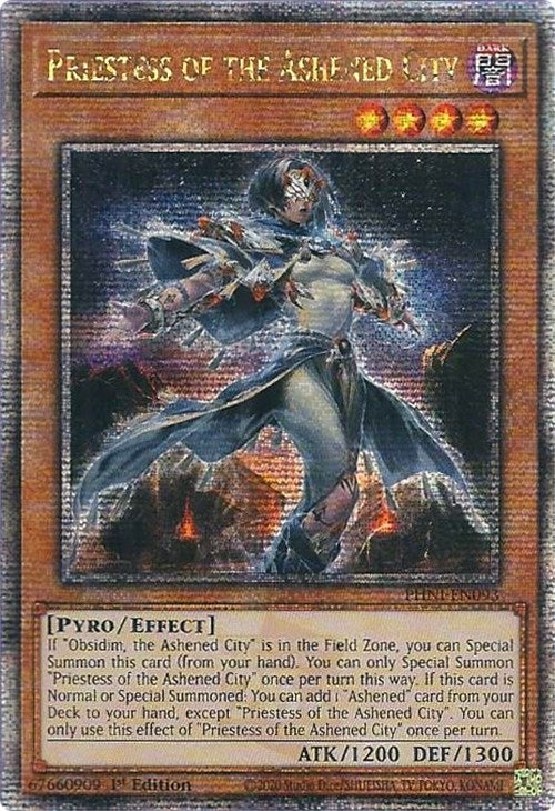 Priestess of the Ashened City Quarter Century Secret Rare (PHNI-EN093) [PHNI]