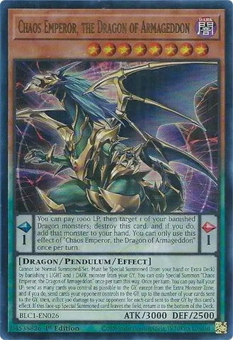 Chaos Emperor the Dragon of Armageddon (BLC1-EN026) [BLC1]