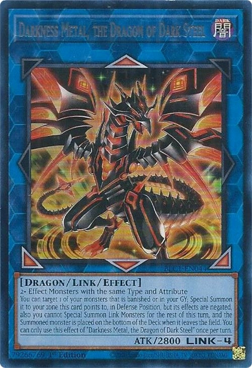 Darkness Metal the Dragon of Dark Steel Silver (BLC1-EN044) [BLC1]