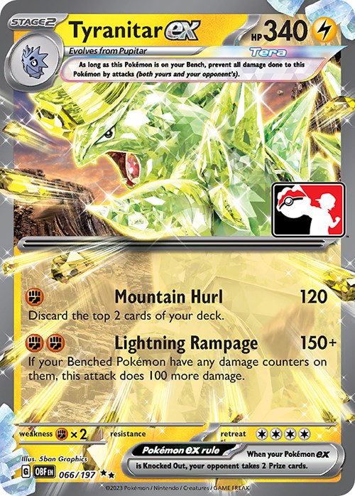 Tyranitar ex (066/197) [Prize Pack Series Four]