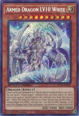 Armed Dragon LV10 White Secret Rare (SGX4-ENE01) [SGX4]