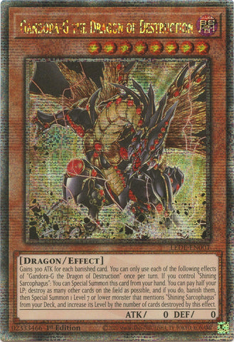 Gandora G the Dragon of Destruction Quarter Century Secret Rare (LEDE-EN001) [LEDE]