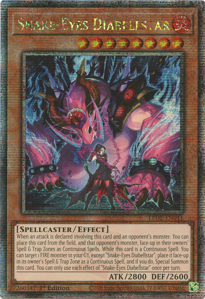 Snake Eyes Diabellstar Quarter Century Secret Rare (LEDE-EN011) [LEDE]