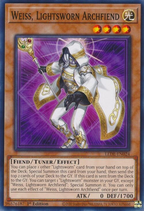 Weiss Lightsworn Archfiend (LEDE-EN024) [LEDE]