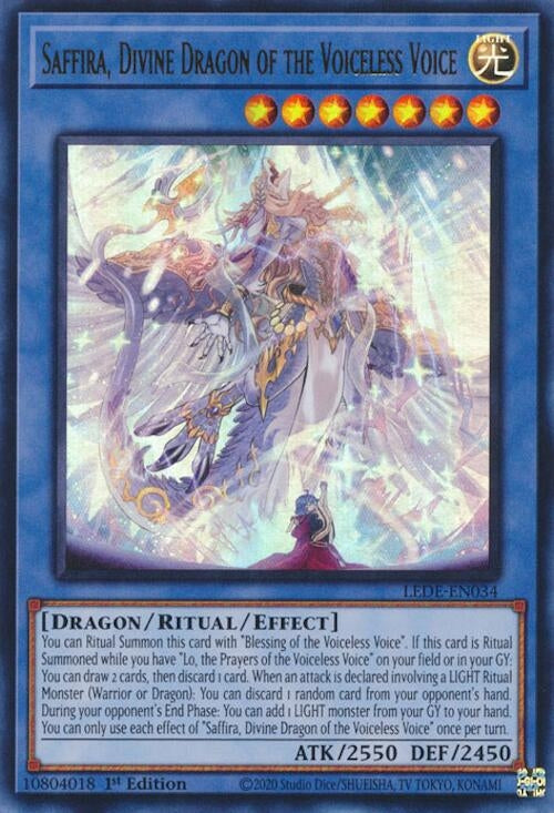 Saffira Divine Dragon of the Voiceless Voice (LEDE-EN034) [LEDE]