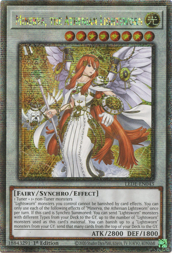 Minerva the Athenian Lightsworn Quarter Century Secret Rare (LEDE-EN043) [LEDE]