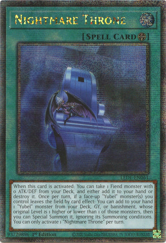 Nightmare Throne Quarter Century Secret Rare (LEDE-EN061) [LEDE]