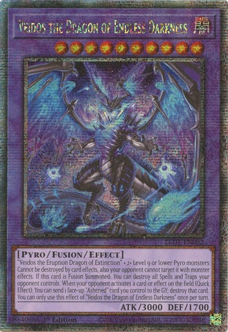 Veidos the Dragon of Endless Darkness Quarter Century Secret Rare (LEDE-EN092) [LEDE]