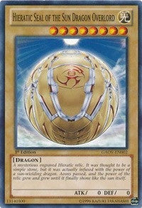 Hieratic Seal of the Sun Dragon Overlord (GAOV-EN002) [GAOV]