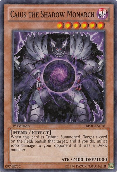 Caius the Shadow Monarch Starfoil (BP01-EN018) [BP01]