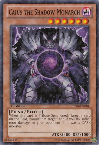 Caius the Shadow Monarch Starfoil (BP01-EN018) [BP01]