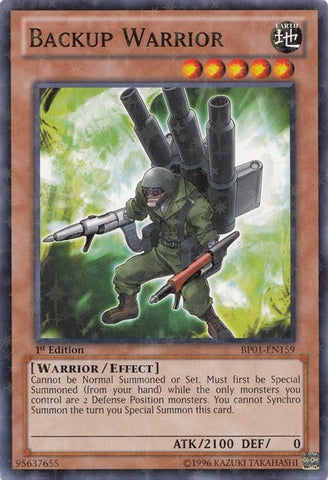 Backup Warrior Starfoil (BP01-EN159) [BP01]