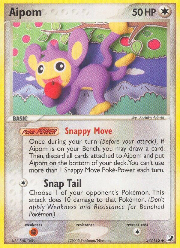 Aipom (34/115) (Stamped) [EX: Unseen Forces]