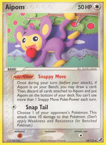 Aipom (34/115) (Stamped) [EX: Unseen Forces]