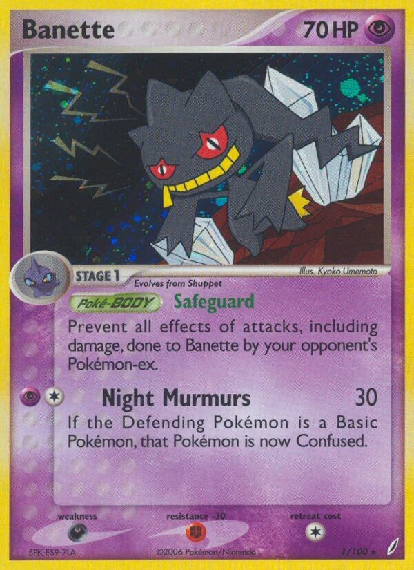 Banette (1/100) (Stamped) [EX: Crystal Guardians]