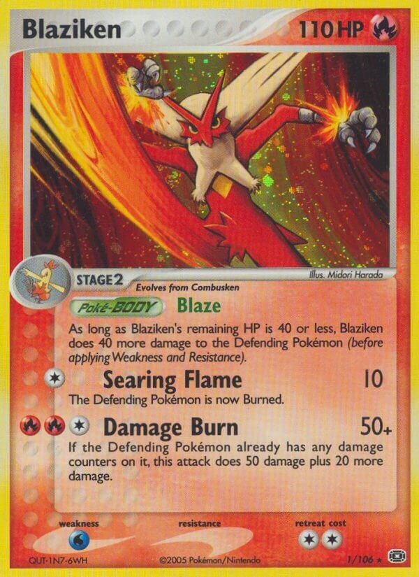 Blaziken (1/106) (Stamped) [EX: Emerald]