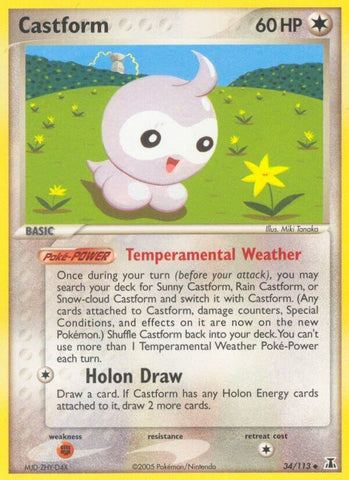 Castform (34/113) (Stamped) [EX: Delta Species]