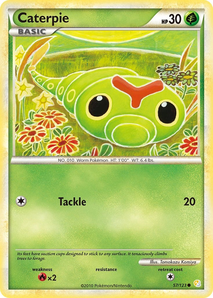 Caterpie (57/123) [HeartGold & SoulSilver: Base Set]