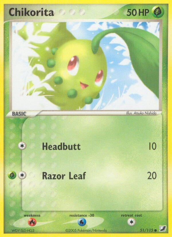 Chikorita (51/115) (Stamped) [EX: Unseen Forces]