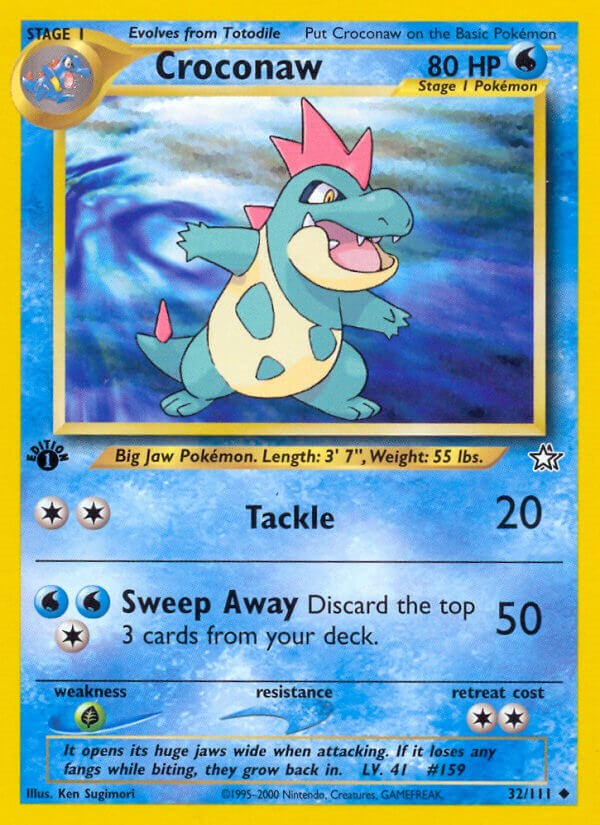 Croconaw (32/111) [Neo Genesis 1st Edition]