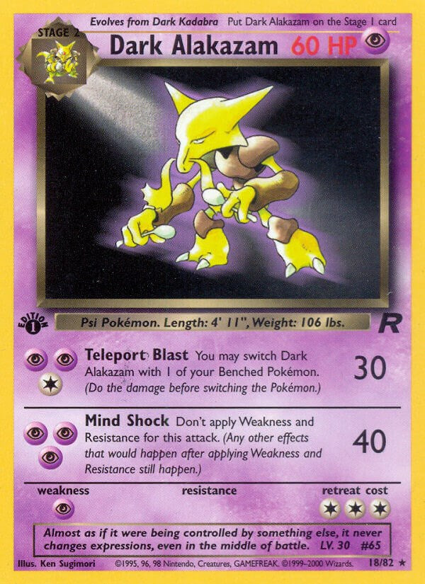 Dark Alakazam (18/82) [Team Rocket Unlimited]