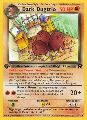 Dark Dugtrio (23/82) [Team Rocket 1st Edition]