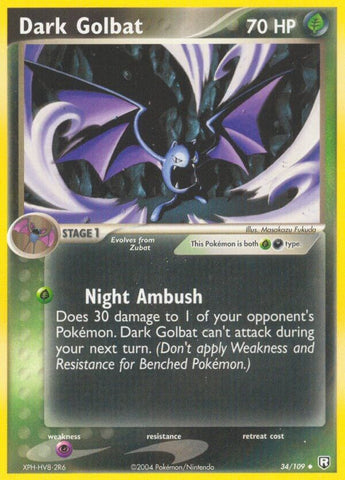 Dark Golbat (34/109) (Stamped) [EX: Team Rocket Returns]