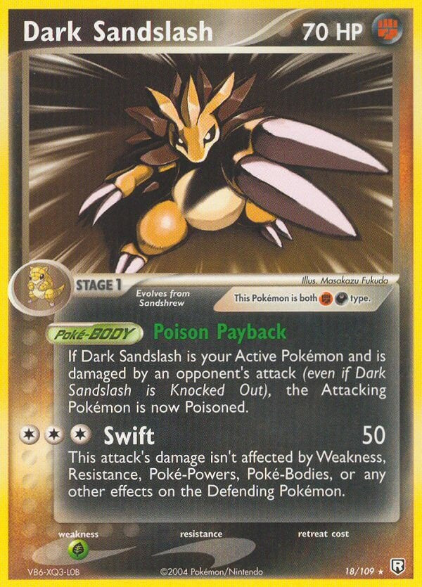 Dark Sandslash (18/109) (Stamped) [EX: Team Rocket Returns]