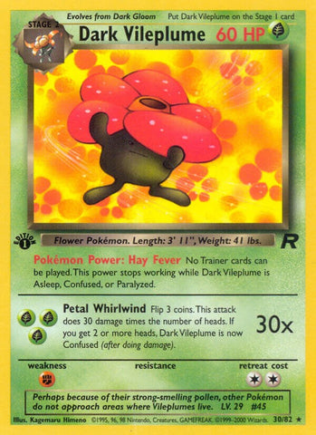 Dark Vileplume (30/82) [Team Rocket Unlimited]