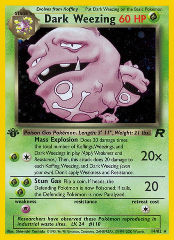 Dark Weezing (14/82) [Team Rocket Unlimited]