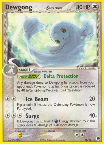 Dewgong (15/101) (Delta Species) (Stamped) [EX: Dragon Frontiers]