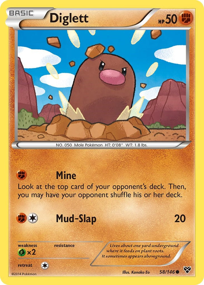 Diglett (58/146) [XY: Base Set]